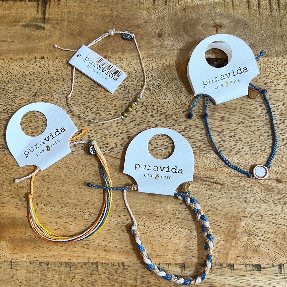 Pura Vida bracelets Lot of 4 NEW WITH TAGS